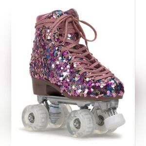 New Jessica Simpson Women's Rollstar Roller Skates Light-Up  Rose Gold Size 6M